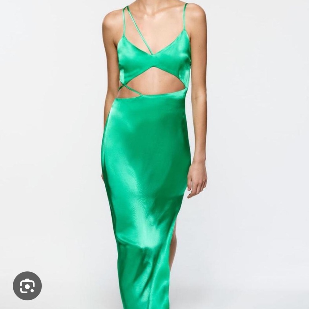 Zara cut out satin dress
